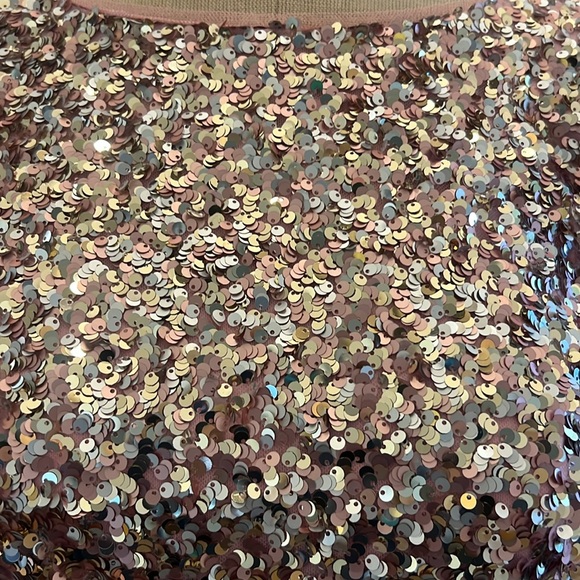 Adrianna papell 3/4 sleeves fully colorful sequins round neck midi dress - Picture 7 of 11